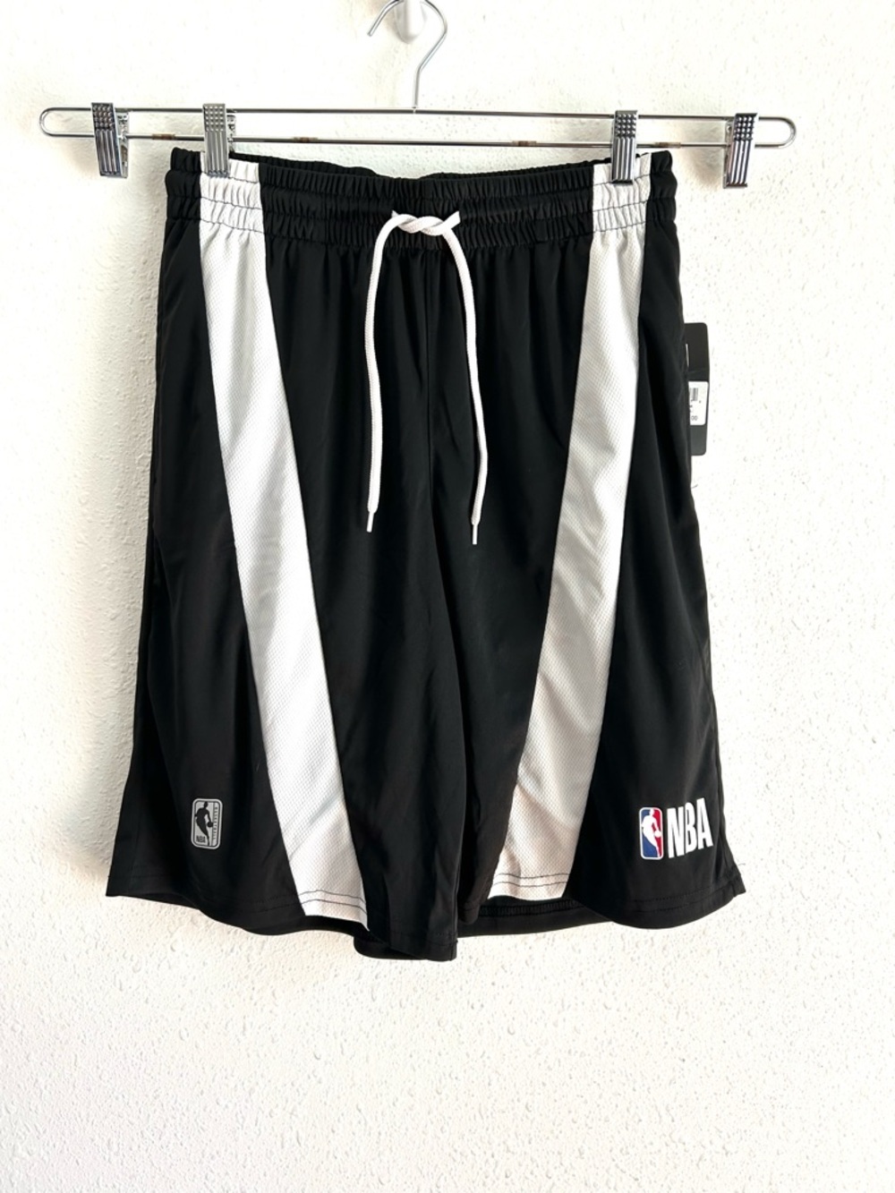 NBA Basketball Shorts Men's Size M Black Elastic Waist Athletic Gym Activewear